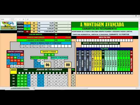 LOTOFÁCIL - "A MONTAGEM AVANÇADA"