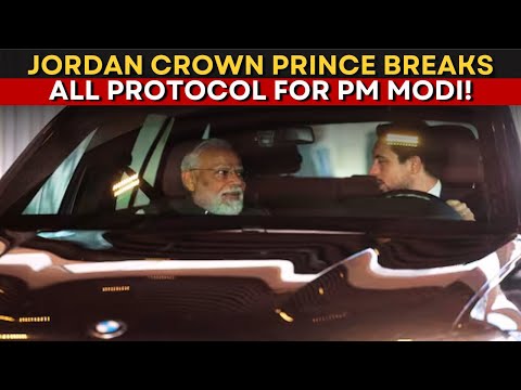 PM Modi Gets Special Welcome In Jordan: Crown Prince Personally Drives Car For PM Modi