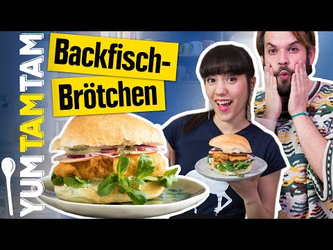 Backfischbrötchen // Mit Remoulade und Salat // #yumtamtam
