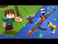 Minecraft But Fishing Drops Random Guns