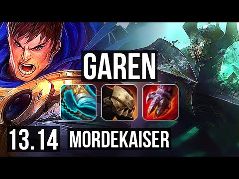 GAREN vs MORDEKAISER (TOP) | 2.9M mastery, 13/2/12, Godlike, 300+ games | KR Diamond | 13.14