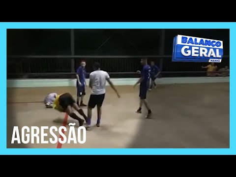 Árbitro agredido por jogador em partida de Futsal.