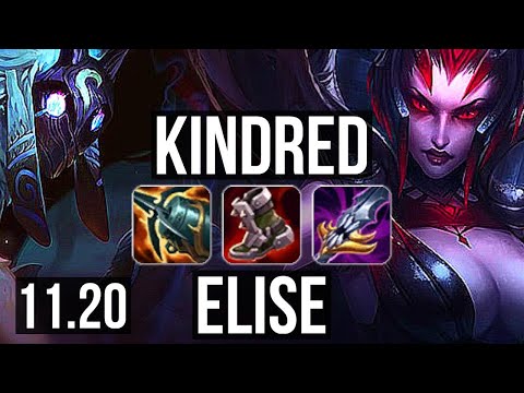 KINDRED vs ELISE (JUNGLE) | 2.4M mastery, 900+ games, Godlike | BR Master | v11.20