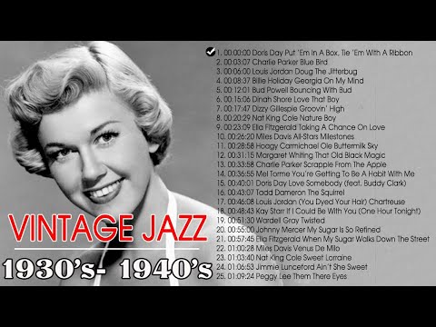 Doris Day, Ella Fitzgerald, Billie Holiday, Charlie Parker, Miles Davis - JAZZ 1920s,30 &40s