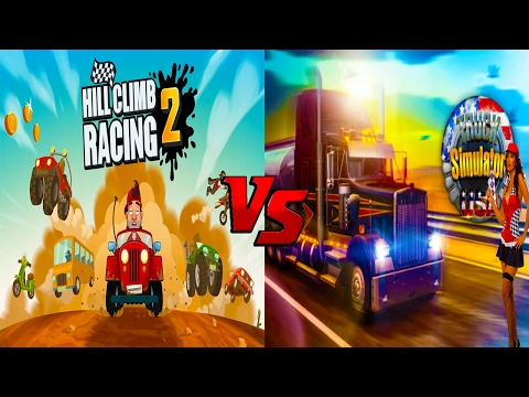 Hill Climb Racing 2 vs USA Truck Simulator 2017 The Best Games With Car Compilation 2017