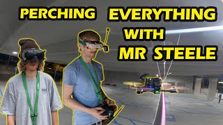 MR STEELE LANDED ON MY DRONE ?! (FPV FREESTYLE)