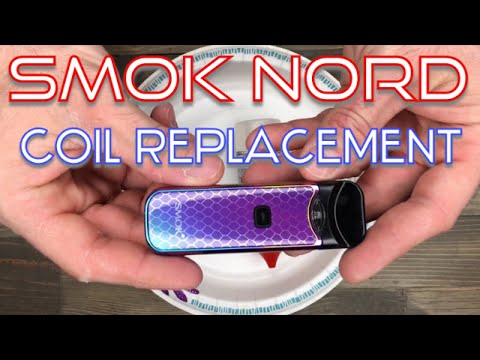 Part of a video titled SMOK Nord Coil Replacement - How To - YouTube