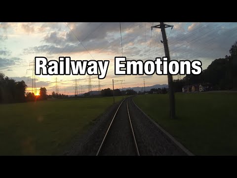 🚆 Sunset on the railway (Cab Ride Switzerland | S6 Ziegelbrücke - Rapperswil)