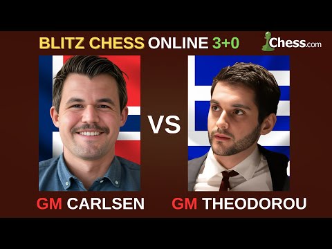 Magnus Carlsen vs Nikolas Theodorou | Blitz Chess 3+0 | Chess.com | February 17, 2025