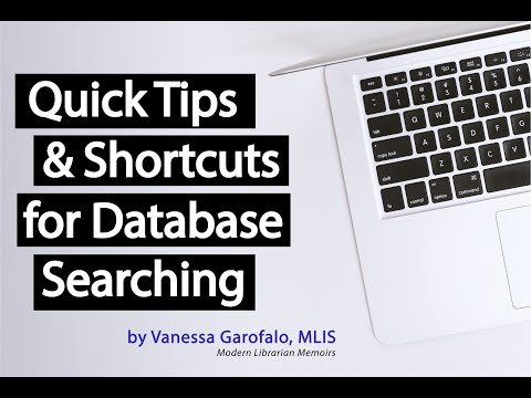 Quick Tips & Shortcuts for Database Searching