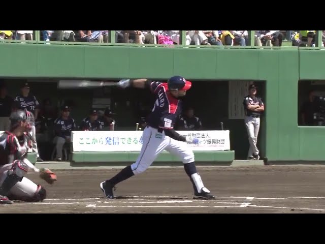 【1回裏】うまく合わせて引っ張った!! ファイターズ・レアードが帯広の地で先制タイムリー!! 2017/7/26 F-M