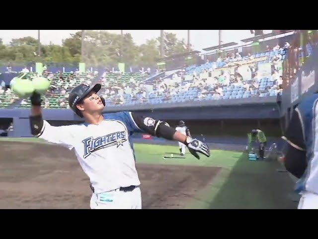 【ファーム】快音一発!! ファイターズ・郡の先制ホームラン!! 2019/9/19 F-S(ファーム)