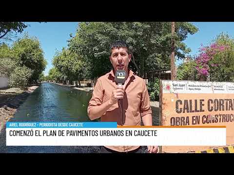 Comenzó el plan de pavimentos urbanos en Caucete