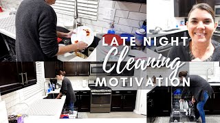 NIGHT TIME KITCHEN RESET // CLEANING MOTIVATION // CLEANING MOM