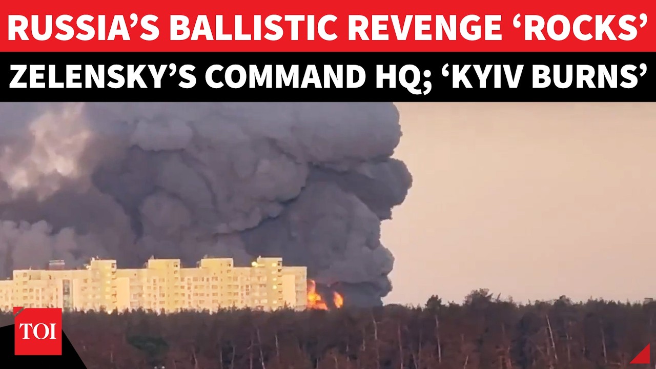Zelensky 'Hides In Bunker' | On Cam:Biblical Fireball In Kyiv After Russia's Oreshnik Missile Strike