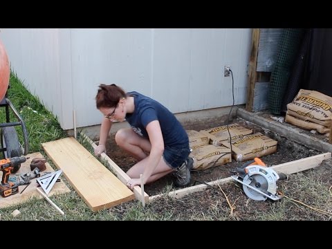 How to Frame and Pour a Small Concrete Slab | DIY