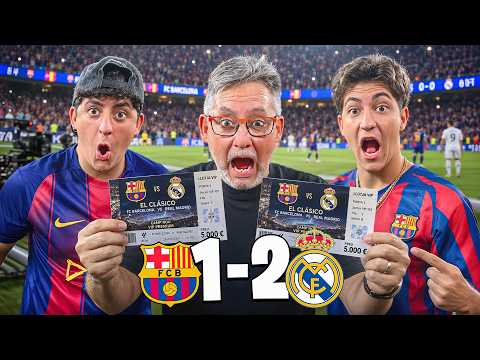 REACCIONANDO al FC BARCELONA 1-2 REAL MADRID en el ESTADIO *TICKETS +5000€*