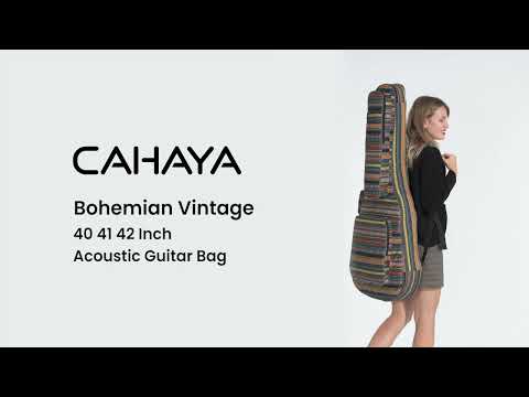 CAHAYA Acoustic Guitar Bag with Neck Cradle Bohemian Vintage Guitar Case