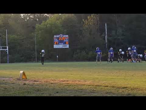 Patrick's first Touchdown VS St. Luke  2017
