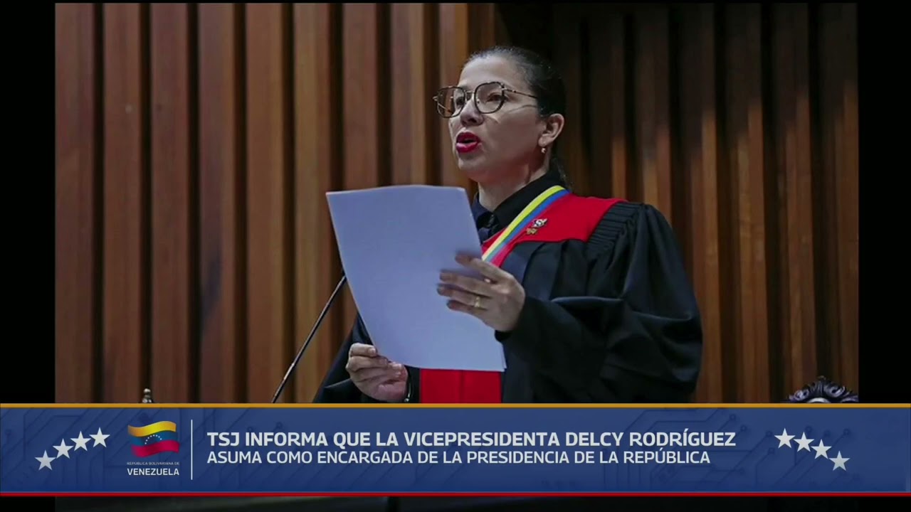 Delcy Rodríguez asumirá como encargada de la Presidencia de Venezuela, anunció Sala Constitucional
