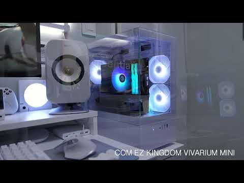 컴이지 킹덤 비바리움 미니 화이트 PC케이스 데스크셋업  [다나와 리포터]