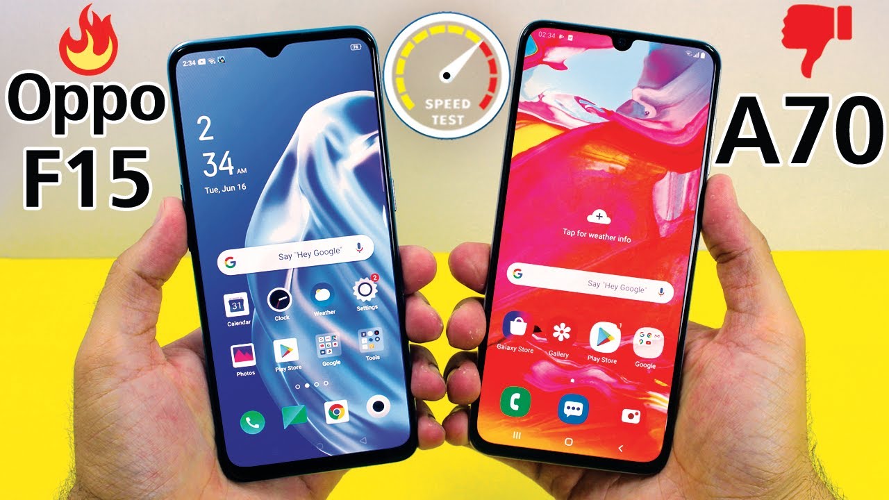 Oppo F15 vs Samsung Galaxy A70 Speed Test! A70 Killer?😲