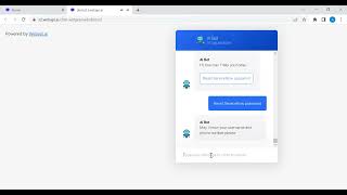 Tutorial 5 - Password reset using a smart AI chatbot | webapi