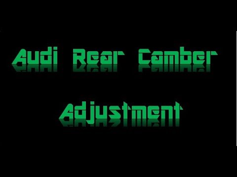 Audi rear camber adjustment