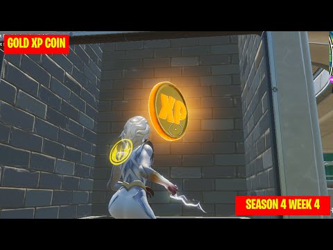 WEEK 4 GOLD XP COIN LOCATIONS IN FORTNITE SEASON 4 - WHERE TO FIND WEEK 4 GOLD XP COIN