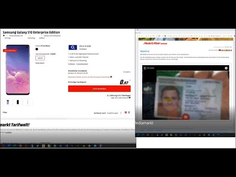 Handy Vertrag bei Mediamarkt und O2 Tarif anmelden mit Online Identifikation Personalausweis
