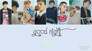 EXO - Goodnight Lyrics [Hang/Rom/Eng]