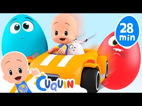 ¡Huevos sorpresa con coches 🚖! Aprende colores con la mochipanda de Cuquín y sus amigos