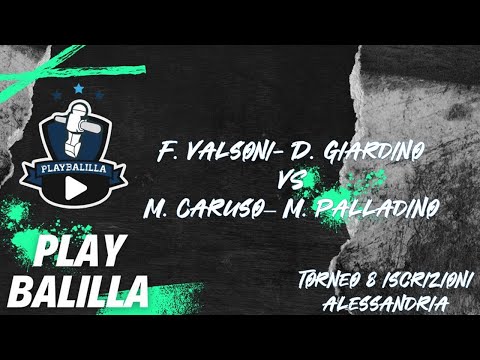 D. Giardino- F. Valsoni VS M. Caruso- M. Palladino Torneo 8 iscrizioni Alessandria