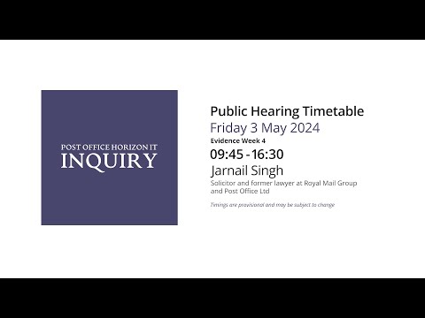 Jarnail Singh - Day 132 AM (03 May 2024) - Post Office Horizon IT Inquiry
