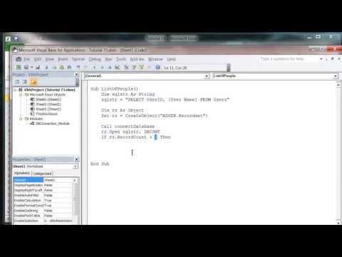 Excel 2010 VBA Tutorial 74   ADODB   SQL SELECT Returning Multiple Records