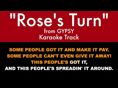 "Rose's Turn" (Karaoke) – Gypsy (Ethel Merman Version) | Lyrics on Screen