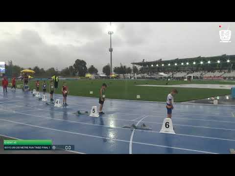 Boys U09 200m Timed Final 1: 2021 Commonwealth Bank State Track and Field Championships // LAVicTV