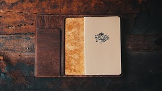 MAKING A HANDMADE LEATHER JOURNAL - DIY BUILD ALONG - ASMR