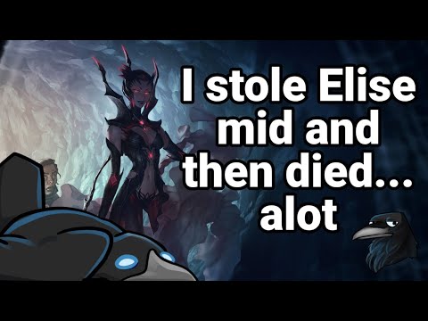 I stole Elise mid then died alot: League of Legends