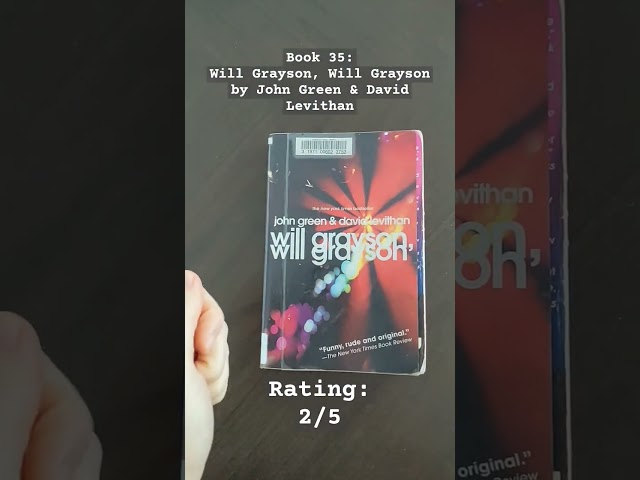 Vídeo relacionado con Will Grayson, Will Grayson (Biblioteca John Green)