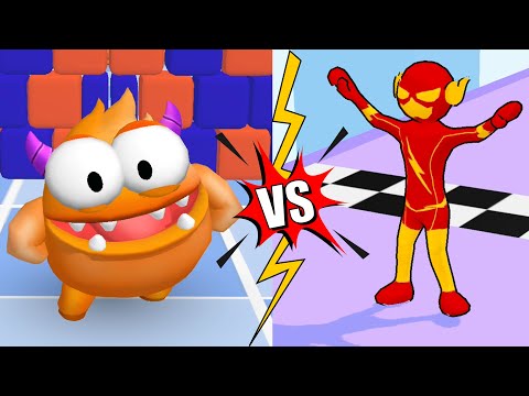 Giant Blob vs Superhero Race Gameplay
