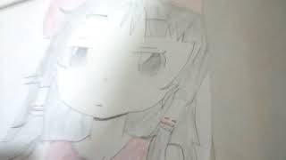[かいてみた8]写し絵と霊夢に色塗ってみた&女の子かいてみた