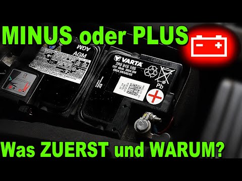 ⚠️FEHLER VERMEIDEN!! MINUS oder PLUS Was ZUERST abklemmen und WARUM?? Autobatterie richtig tauschen