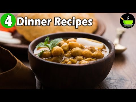 4 Dinner Recipes  | Easy Dinner Recipes | Indian Dinner Plan | Dinner Ideas | Restaurant Style