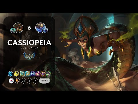 Cassiopeia Carry vs Ezreal - KR Challenger Patch 13.16