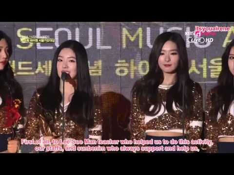 [ENG SUB] 150122 Seoul Music Awards 'Rookie of the Year' - REd Velvet's Speech