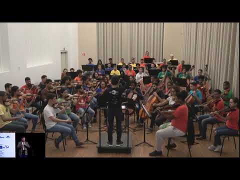 Apresentação simultânea da Orquestra Juvenil da Bahia do NEOJIBA no Evento RNP em Brasília