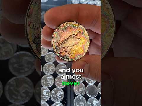 Silver Dollar Turns Crazy Colors #shorts #coin #silver