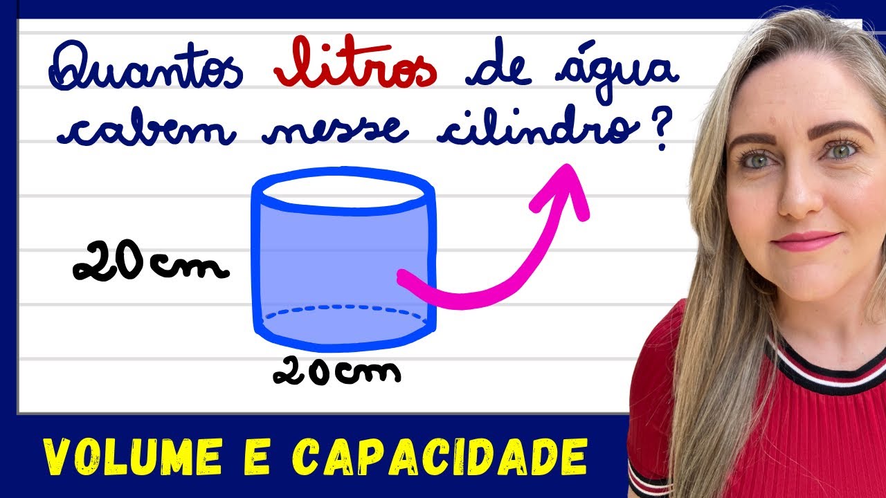 VOLUME E CAPACIDADE DO CILINDRO!! APRENDA CALCULAR QUANTOS LITROS  CABEM. EXPLICAÇÃO DO CONTEÚDO! 📚🚀