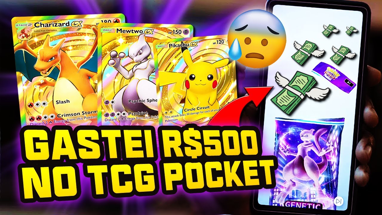 GASTEI R$500 no Pokémon TCG POCKET, olha no que deu!